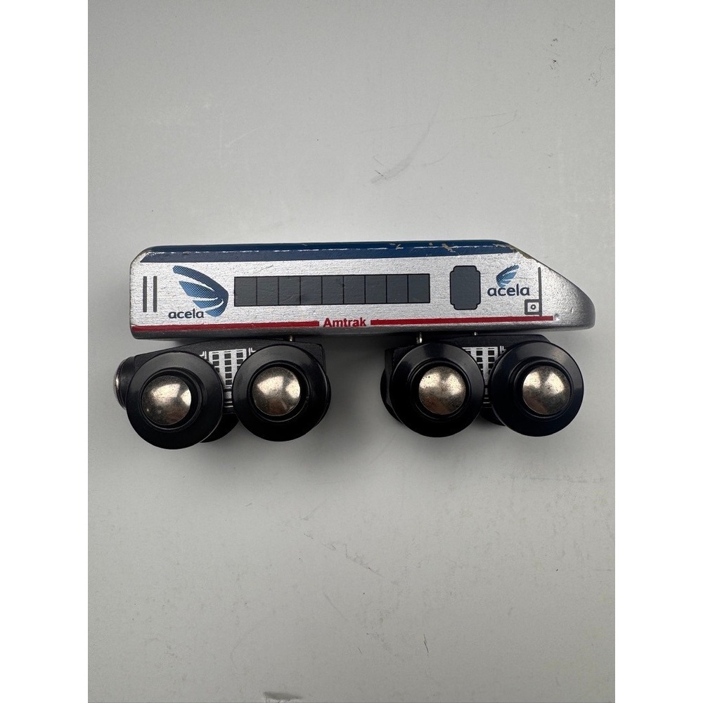 Lionel Heritage Series Amtrak Acela Wooden Train Engine 2006 Silver Blue Red